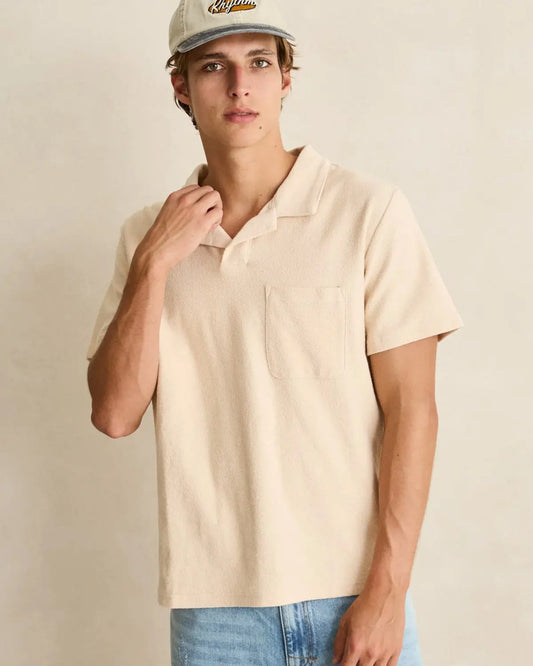 Vintage Terry Polo Shirt - Stone Rhythm