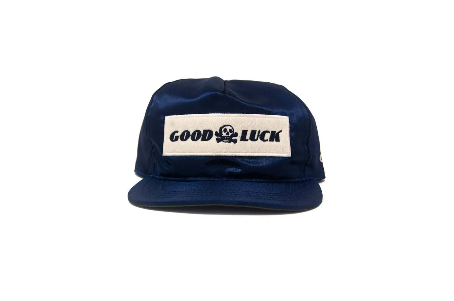 Good Luck Satin Snapback - Navy The Ampal Creative