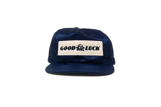 Good Luck Satin Snapback - Navy The Ampal Creative