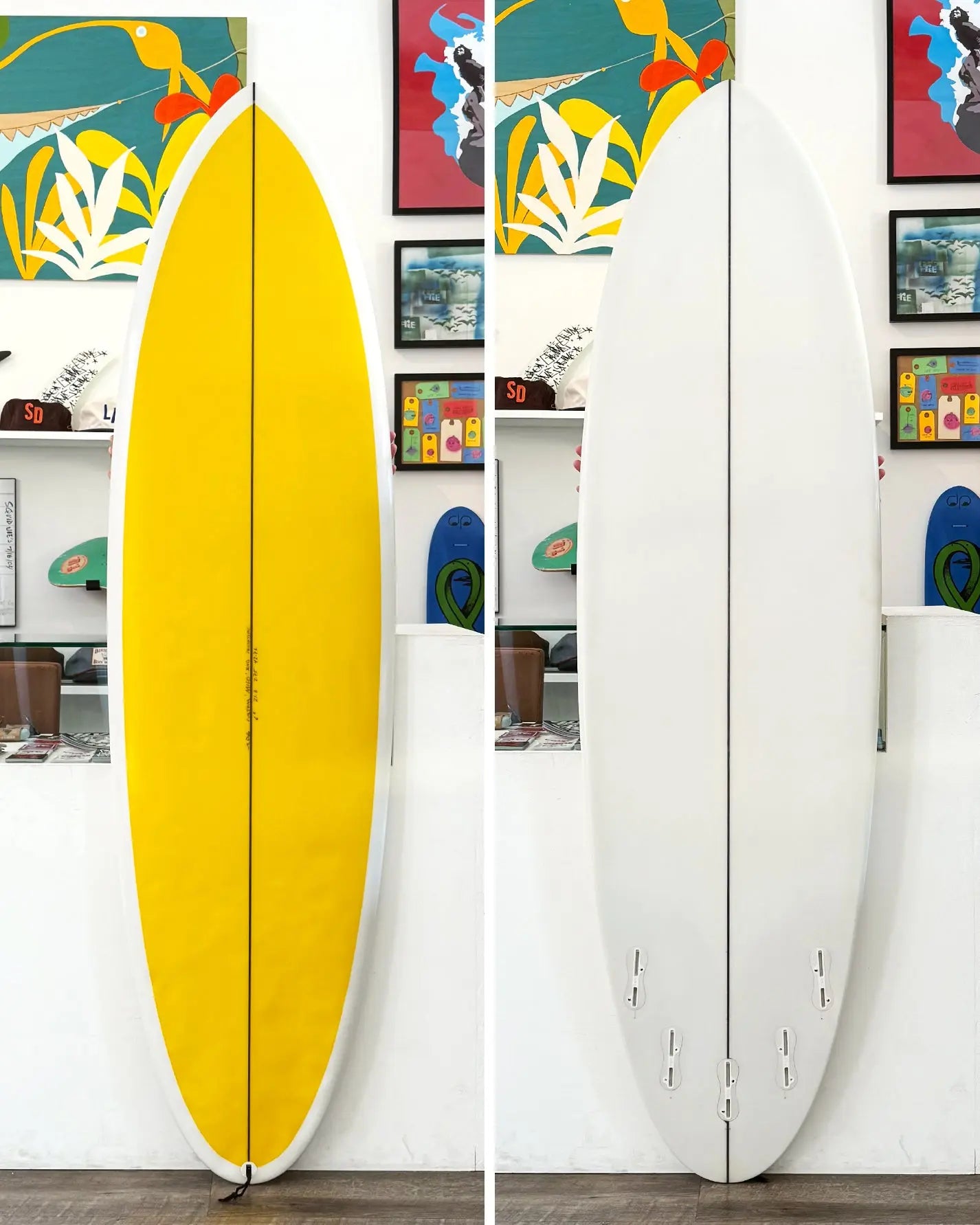 6'6" CJ Milo Roundtail 5 Fin- School Bus Yellow - Used CJ Nelson Customs