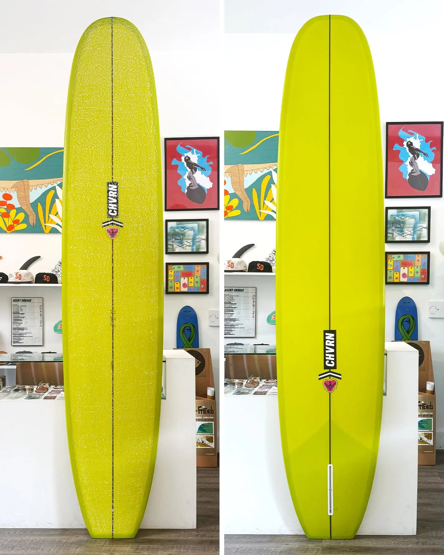 9'9" Sprout 2.0 Poly Mod Lime Green - CJ Nelson - Used CJ Nelson Customs