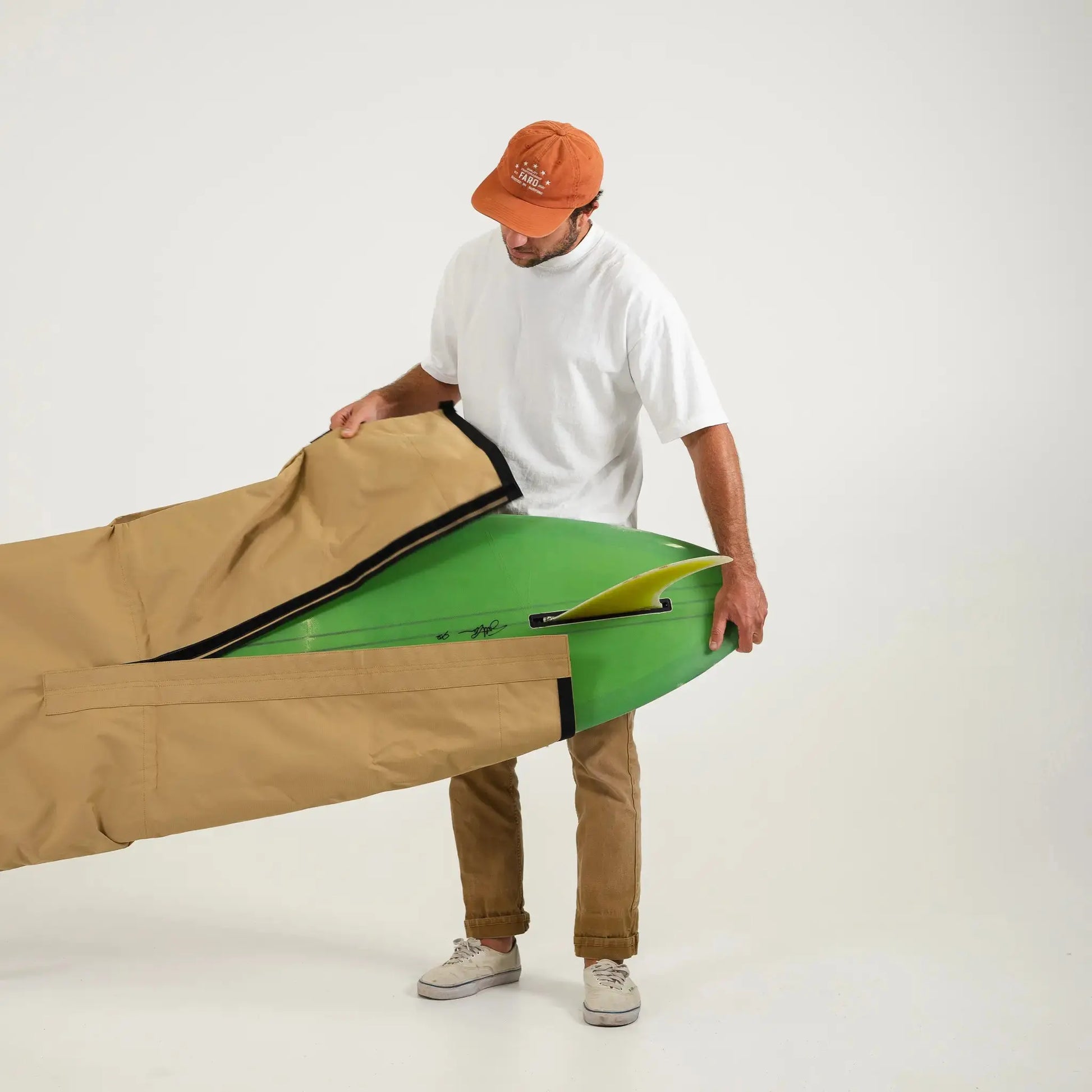 FARO Canvas Surfboard Bag (tan color) Faro Board Bags