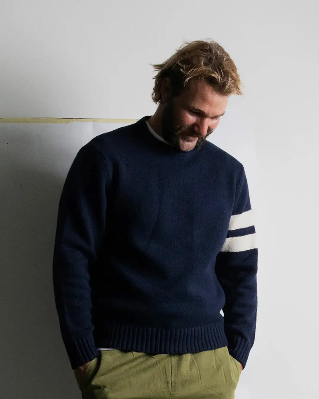 Comp Stripe Sweater - Navy Birdwell