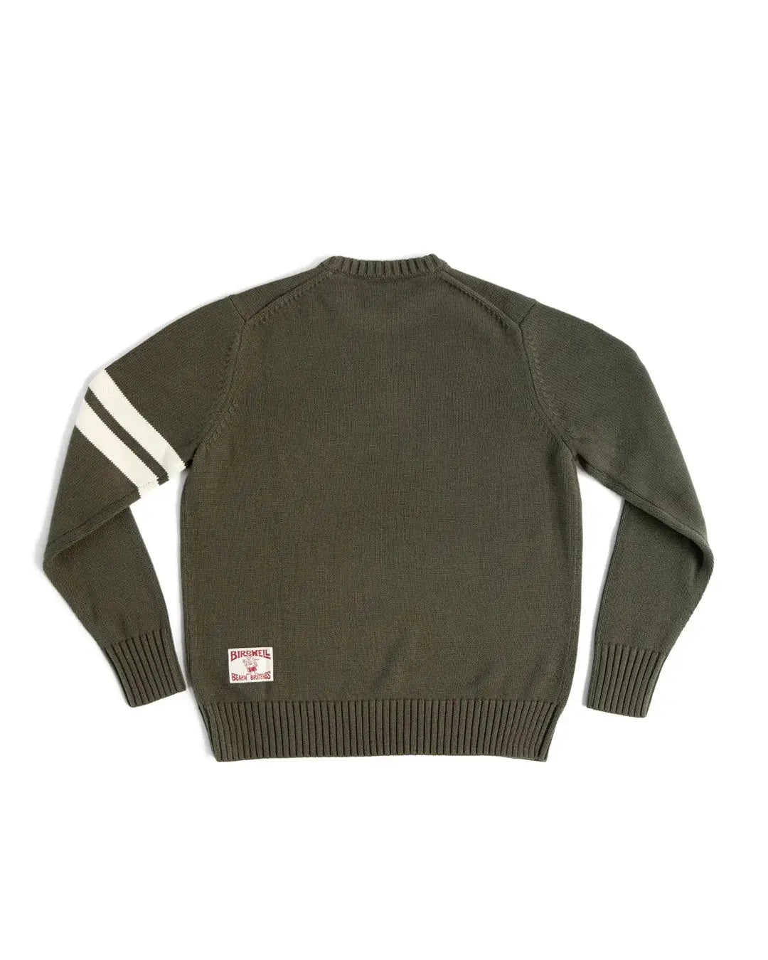 Comp Stripe Sweater - Dark Olive / Bone Birdwell