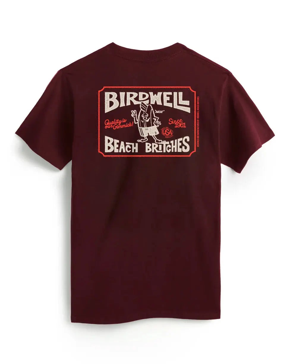 Hangtag T-Shirt - Burgundy Birdwell