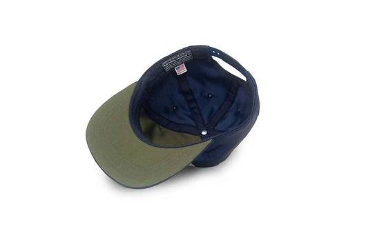 Good Luck Satin Snapback - Navy The Ampal Creative
