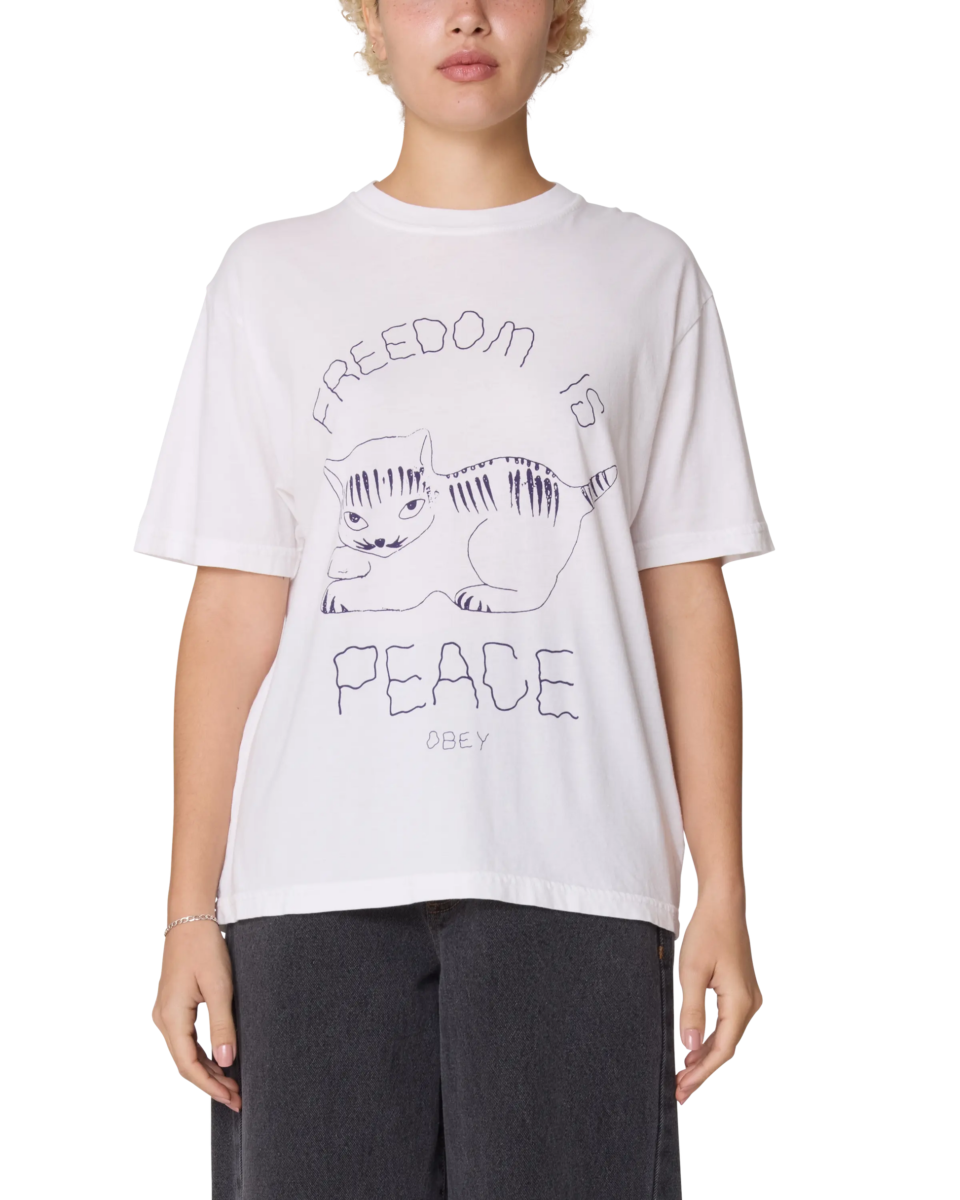 OBEY FREEDOM IS PEACE TEE OBEY Clothing
