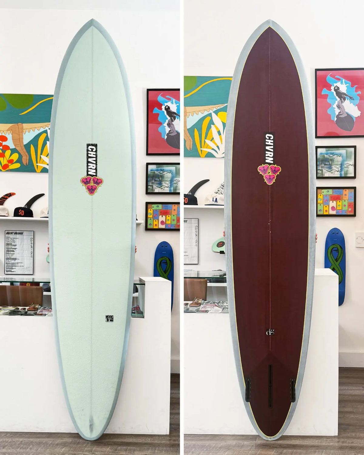 8'3" CHVRN Mid Twin Single CJ Nelson Customs