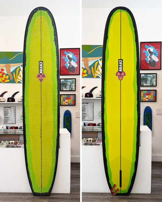 9'9" Sprout 2 Poly Mod - Black / Green / Yellow CJ Nelson Customs