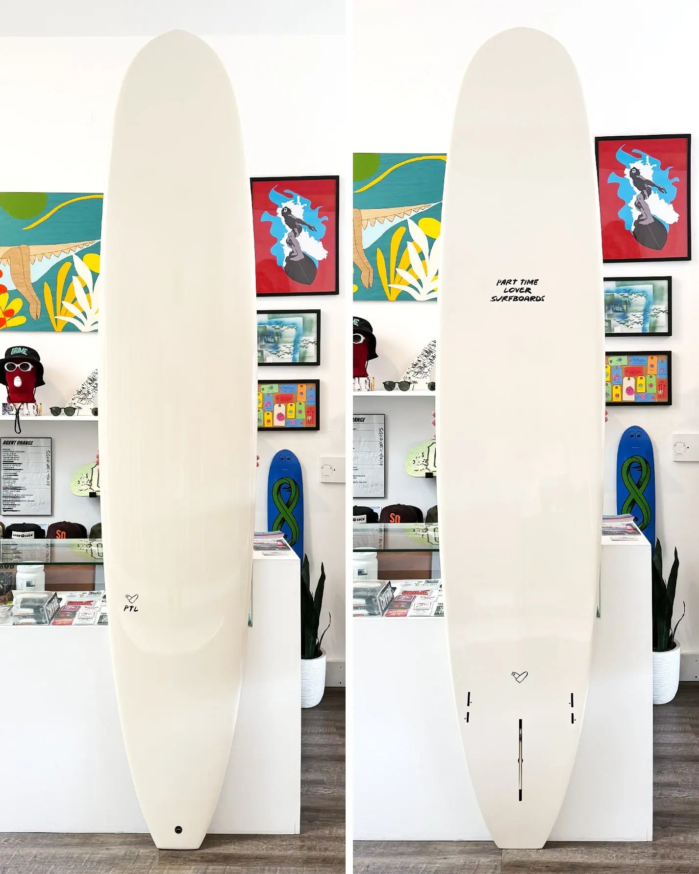 9'0" Swipe Right - Off White - Minor Scratches Part Time Lover Surfboards