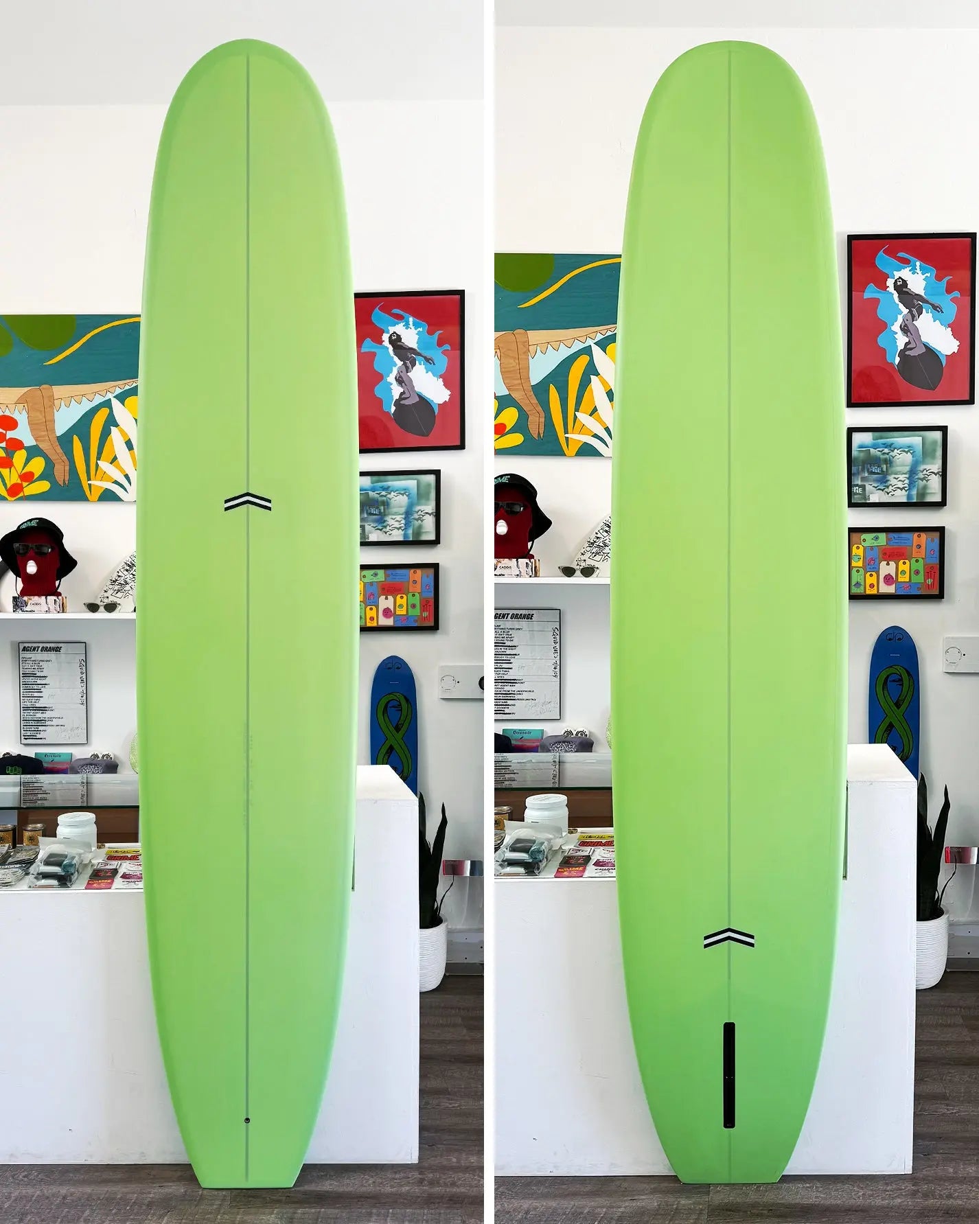 9'6" Sprout 2 - Poly Mod - Lime Green CJ Nelson Customs