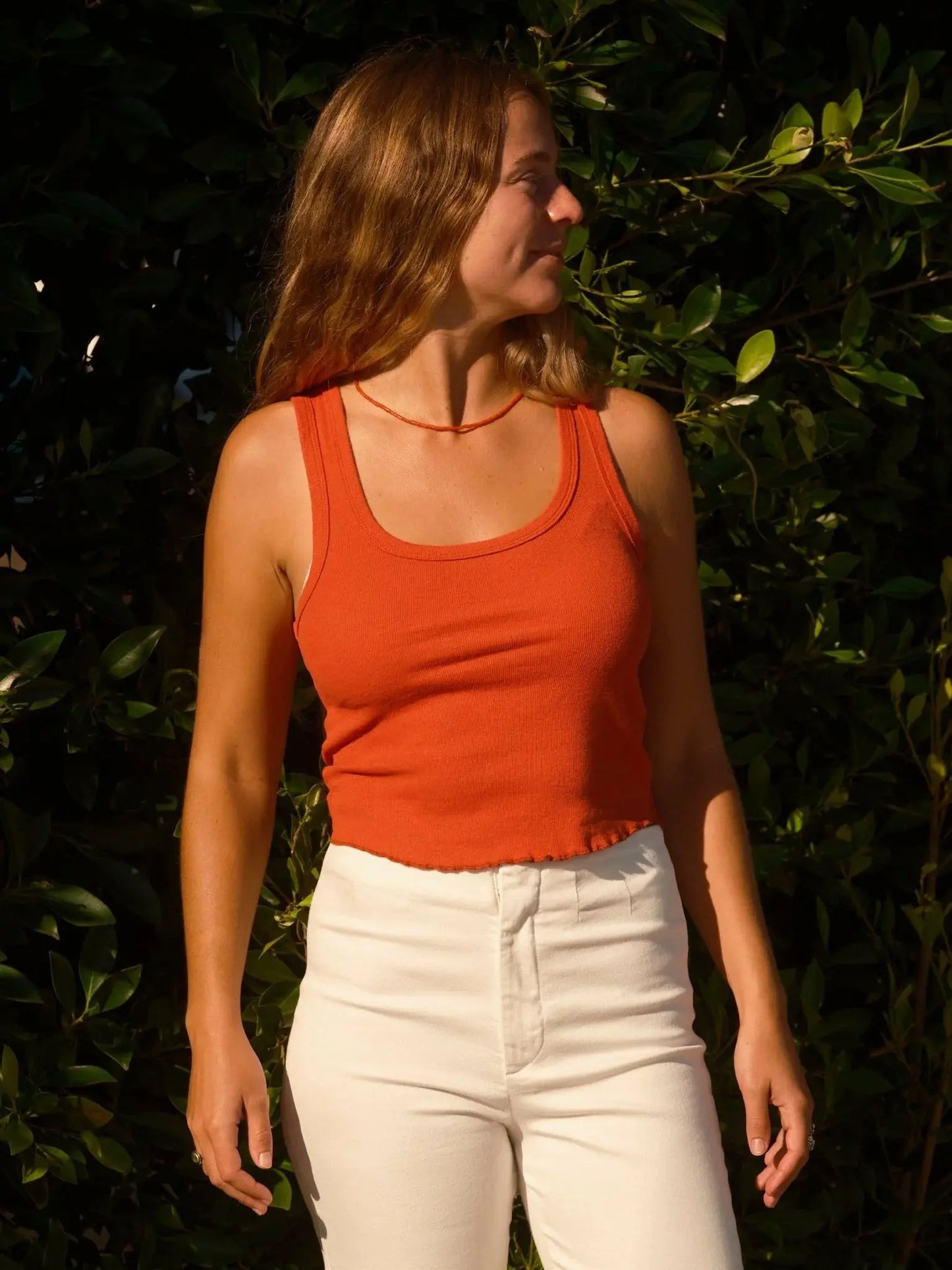 Hemp Rib Tank - Tomato Mollusk