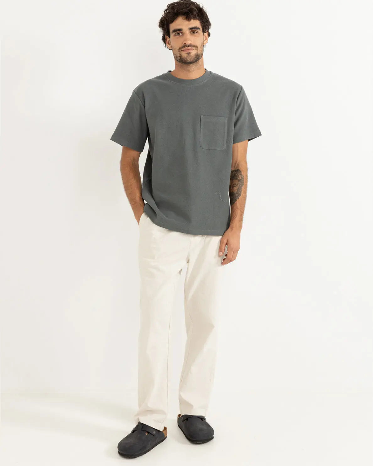 Vintage Terry S/S T-shirt - Silver Pine Rhythm